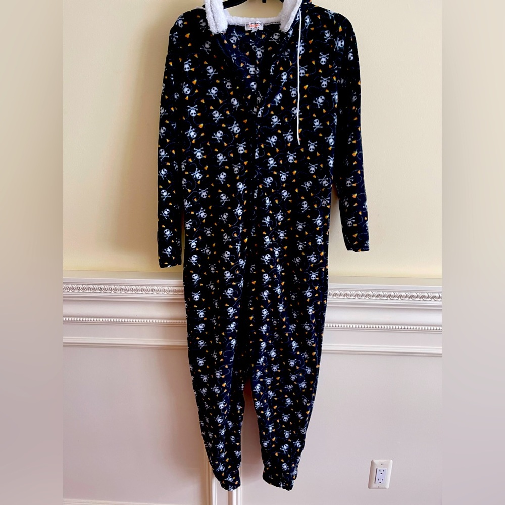 Women’s Junior S hooded skull fleece lounger